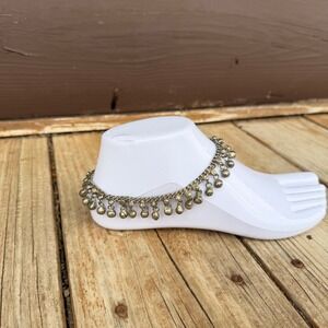Vintage Tribal Indian Silver Tone Jingle Bell Anklet Boho Ethnic Ghungroo Payal